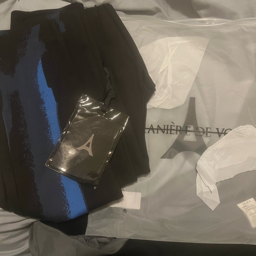 Body Print Leggings - White/Blue - Picture 7 of 8
